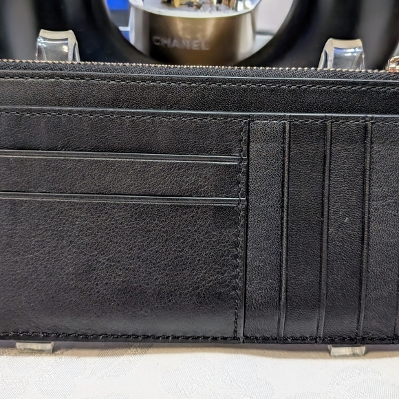 Kate Spade Black Leather Briar Lane Quilted Large Slim Card Holder/ Wallet - Picture 3 of 6